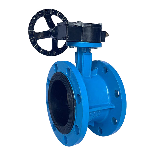 Rubber Seat Butterfly Valve Double Flange Type